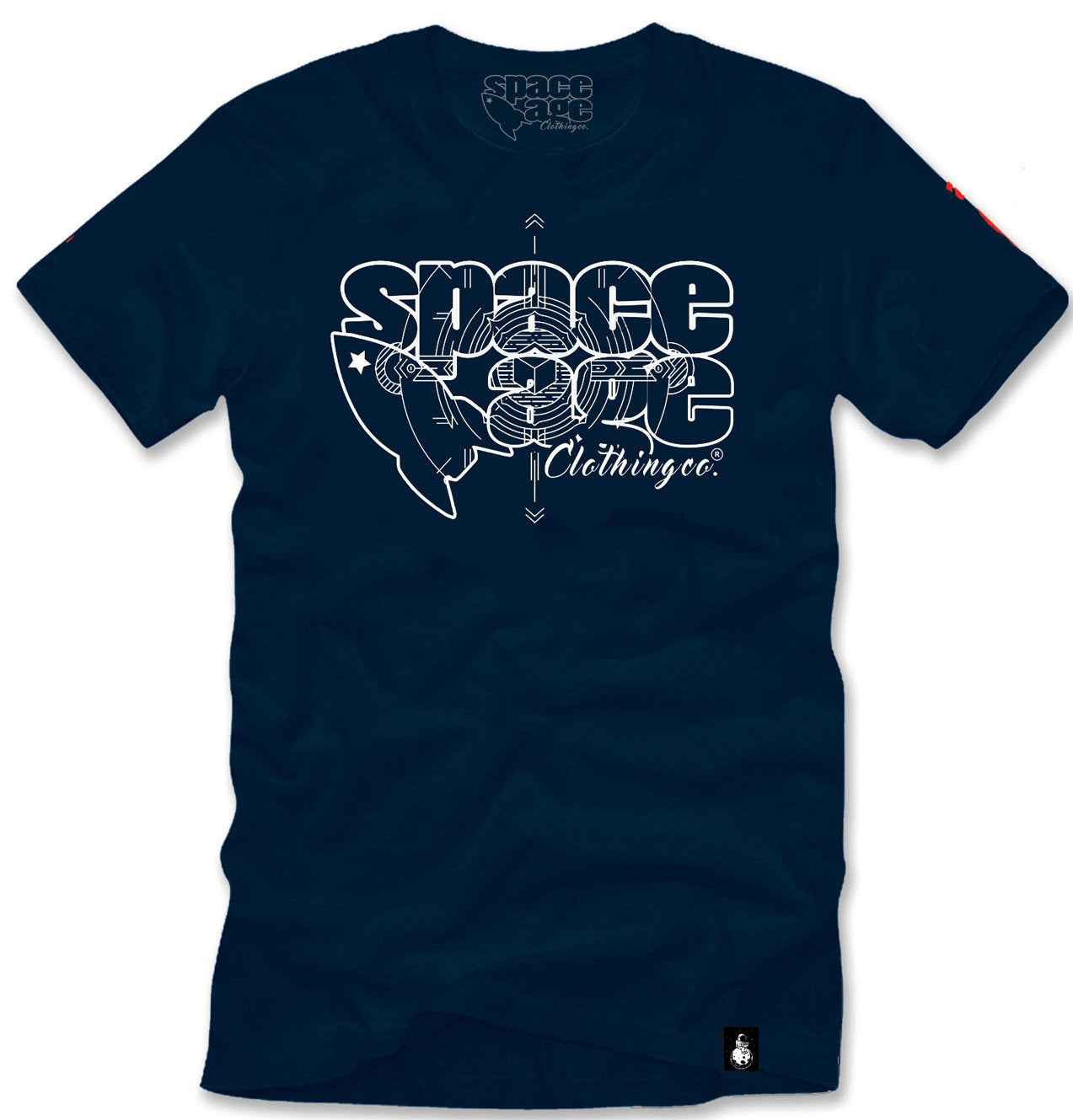 Space Age Clothing Co. T- Shirt  Navy / White