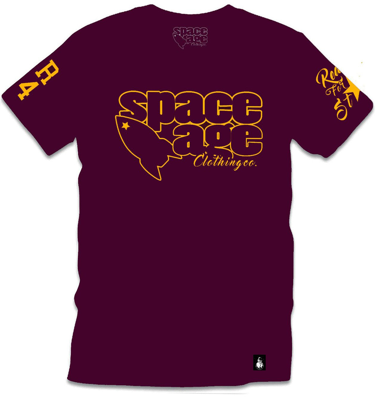 OG Space Age Clothing Co. T- Shirt - Burg / Gold