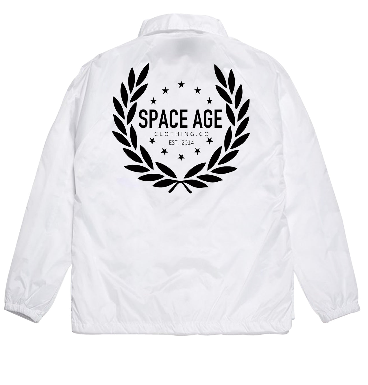 Black Flowers on White Coaches Jacket