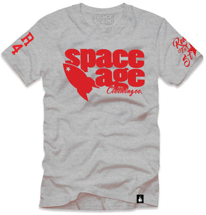 OG Space Age Clothing Co. T- Shirt Grey / Red