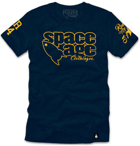 OG Space Age Clothing Co. T- Shirt  Navy / Gold