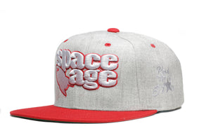 Space Age Snap Back  - Platinum Grey / Red