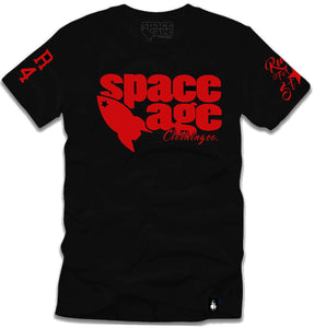 OG Space Age Clothing Co.  T- Shirt   Black /Red