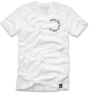 3/4 Circle T- Shirt - White / Black