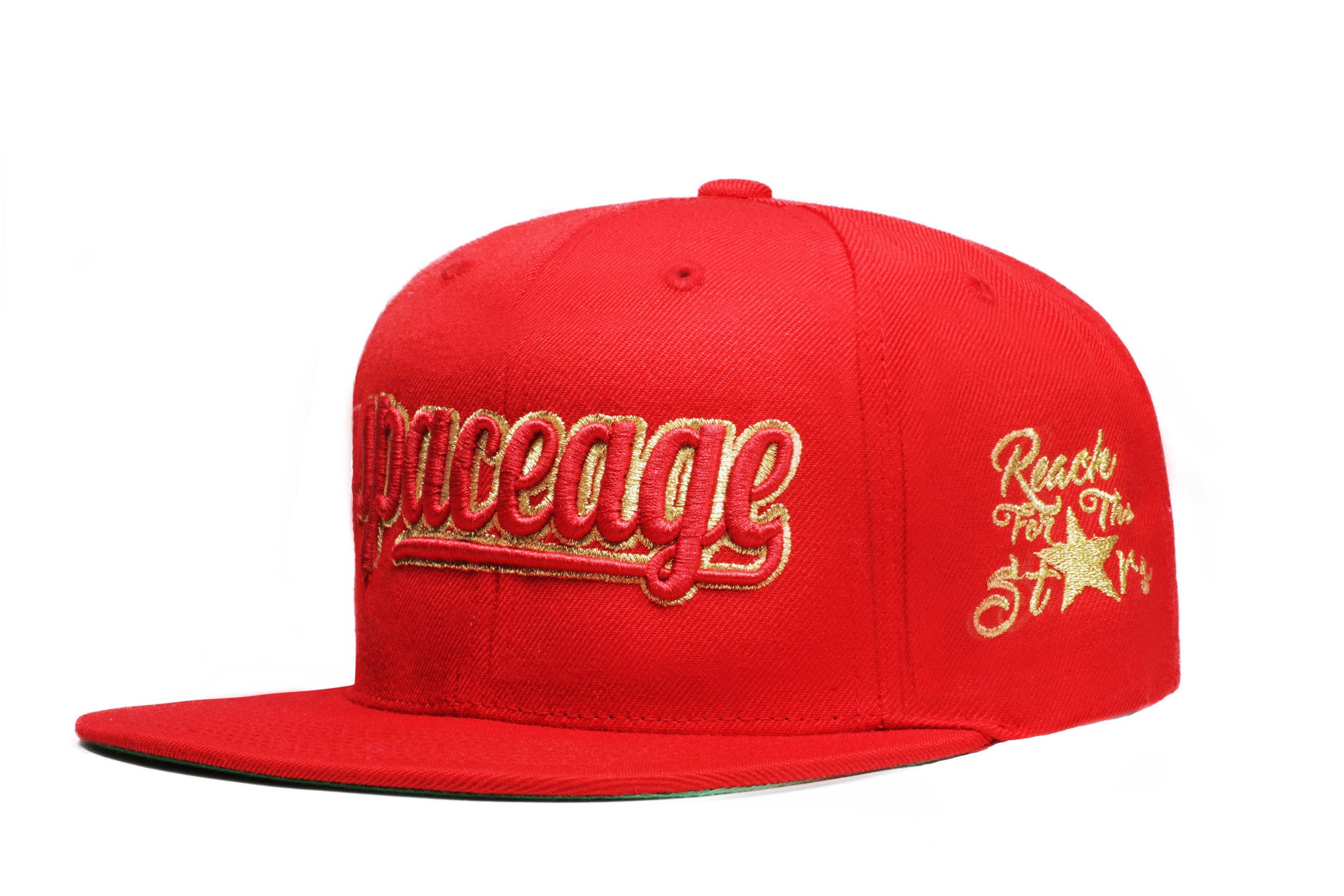 Space Age Snap Back - Red / Metallic Gold / Metallic Gold