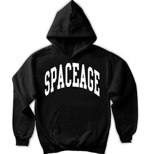 College / Black White Hoodie