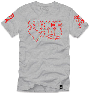 OG Space Age Clothing Co. T- Shirt Grey / Red