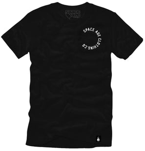 3/4 Circle T-Shirt - Black / White